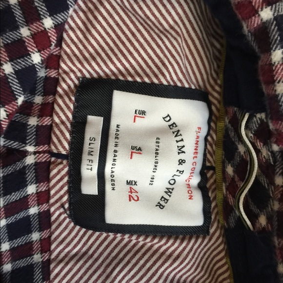 Denim & Flower Flannel Long Sleeve Button Up - Picture 3 of 3